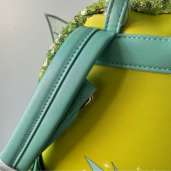 Loungefly Disney Tinker Bell Sequin Mini Backpack NWT - Picture 6 of 11